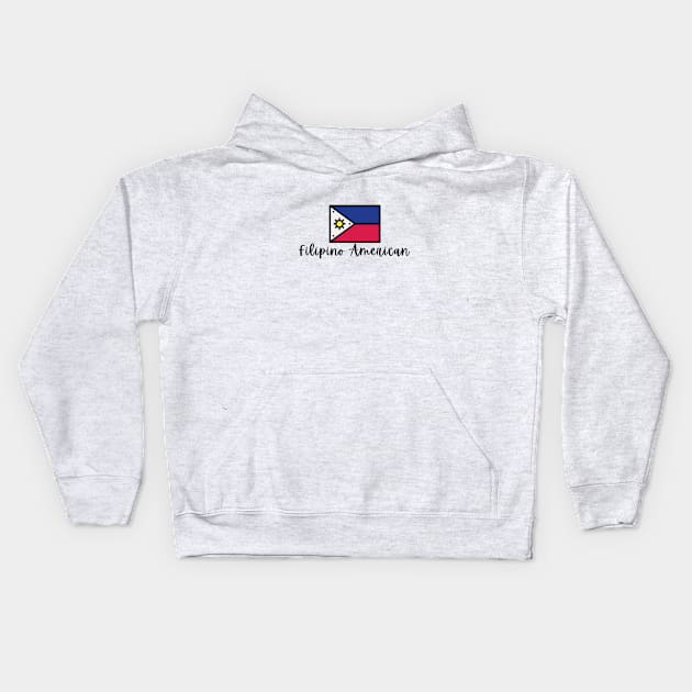 FilAm Statement Pinoy Pride Flag Filipino American Kids Hoodie by CatheBelan